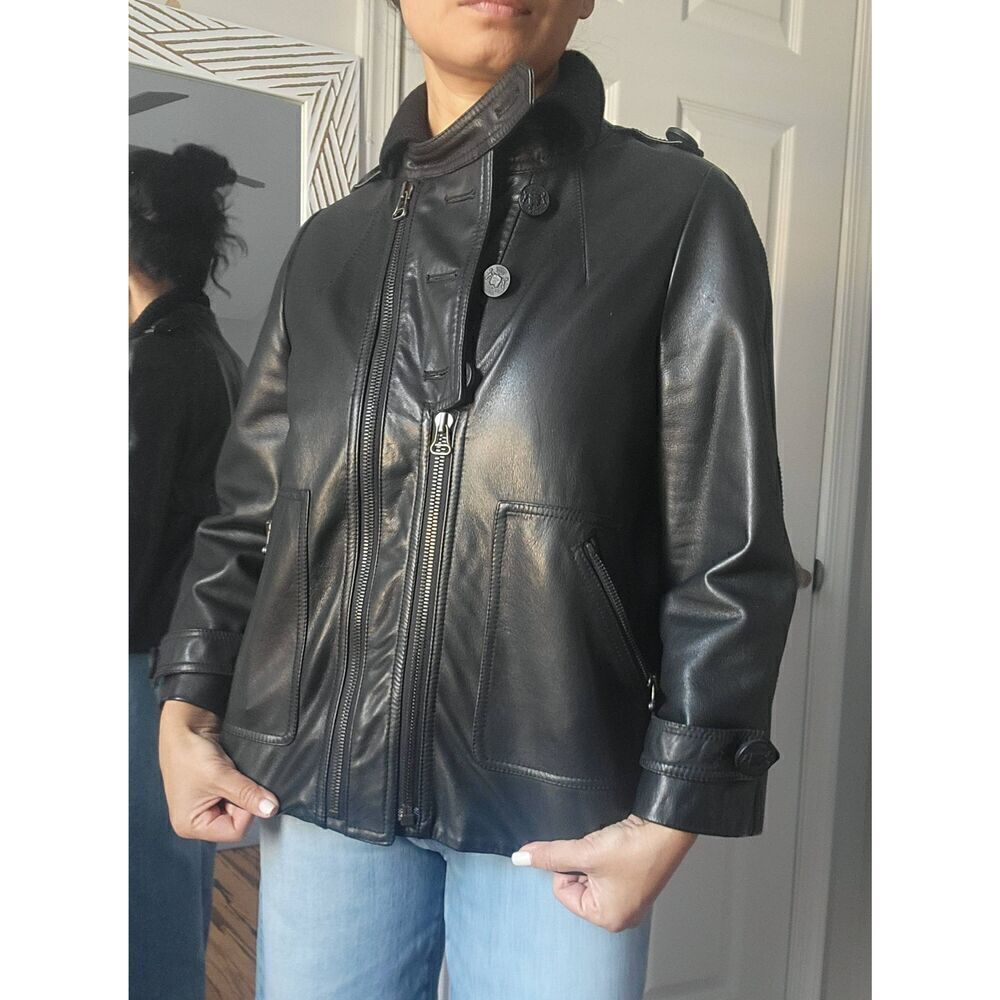 3.1 Phillip Lim Zip Utility Leather Jacket S
